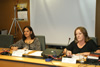 Conselheiras Maria Helena Machado, Coordenadora da Comissão Intersetorial de Recursos Humanos, e Ruth Bittencourt, na 209ª Reunião Ordinária